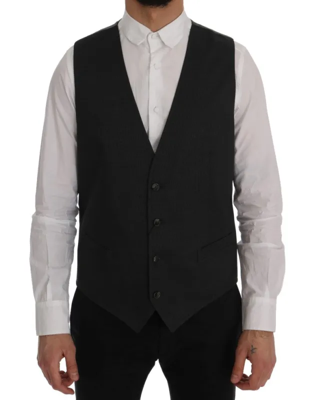 Dolce & Gabbana Gray STAFF Cotton Rayon Vest sold by Siebentaschen
