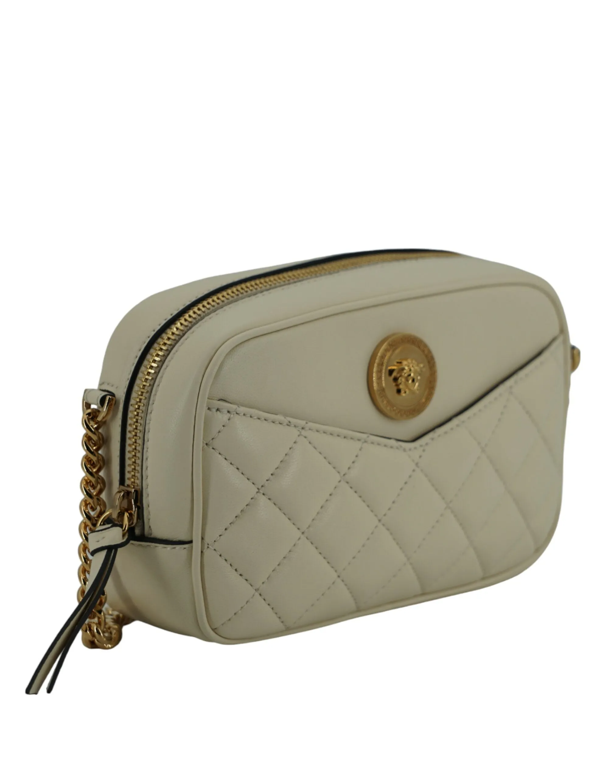 Versace Elegant White Lamb Leather Camera Bag sold by Siebentaschen product image thumbnail 3