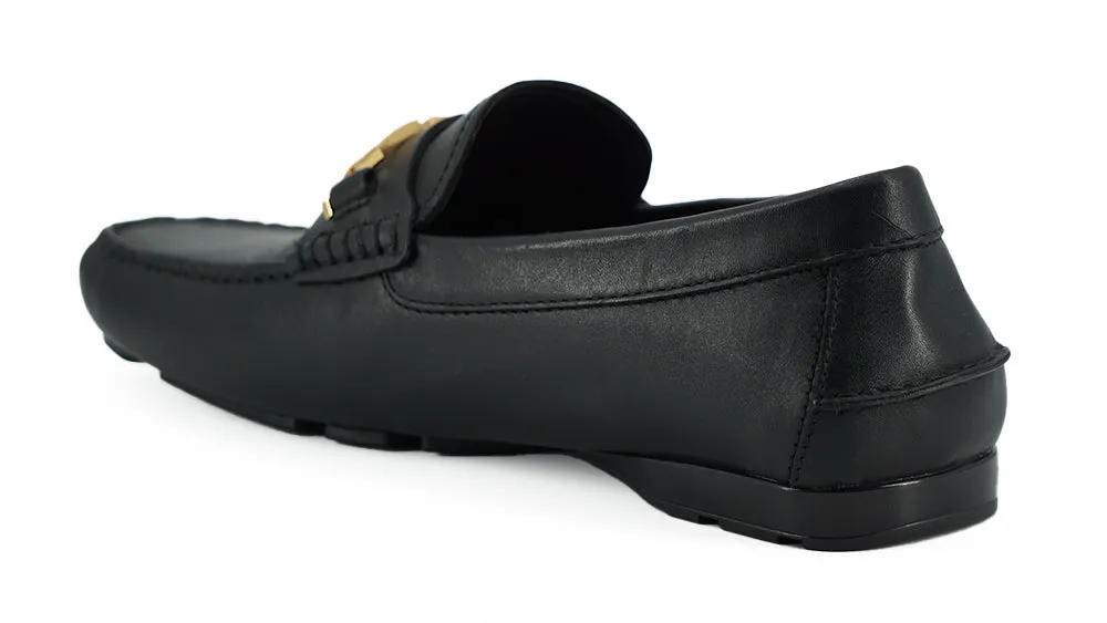 Versace Elegant Black Calf Leather Men's Loafers sold by Siebentaschen product image thumbnail 3