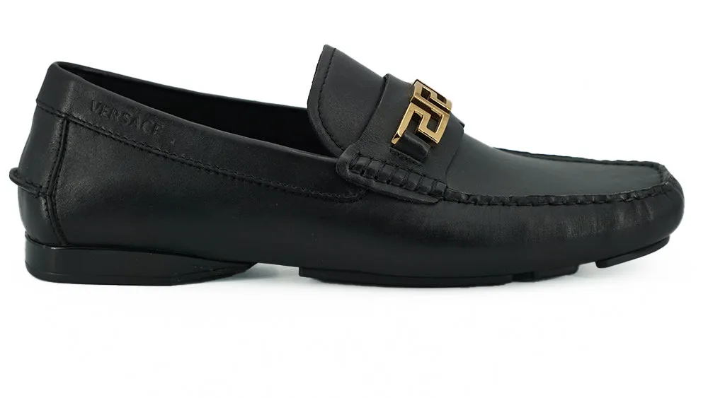 Versace Elegant Black Calf Leather Men's Loafers sold by Siebentaschen