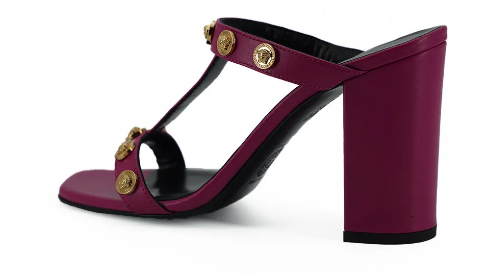 Versace Elegant Purple Calf Leather High Sandals sold by Siebentaschen product image thumbnail 3