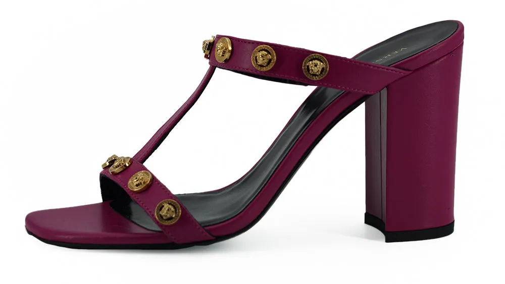 Versace Elegant Purple Calf Leather High Sandals sold by Siebentaschen product image thumbnail 4