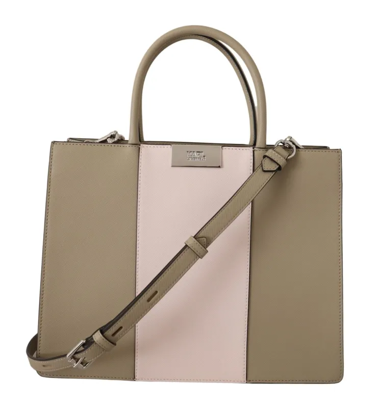 Karl Lagerfeld Elegant Sage Green Tote Shoulder Bag made by Karl Lagerfeld