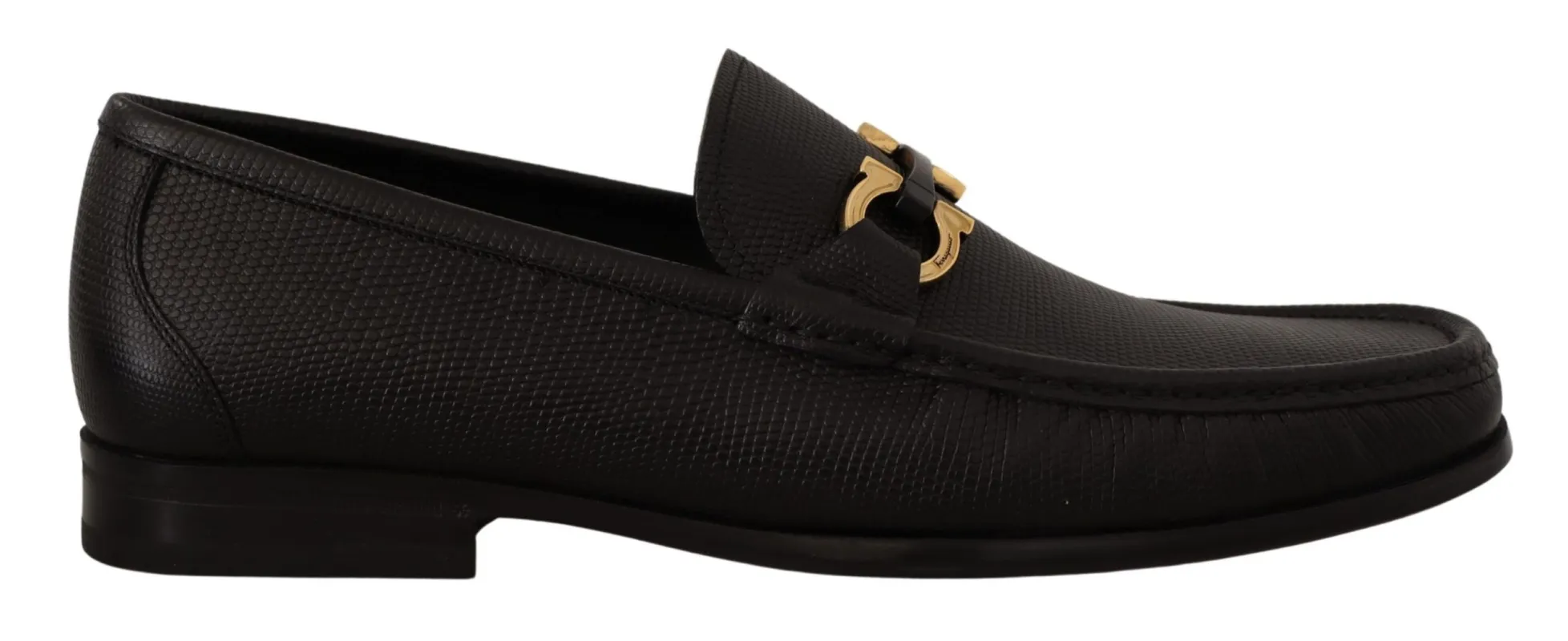 Salvatore Ferragamo Elegant Black Calf Leather Loafers sold by Siebentaschen