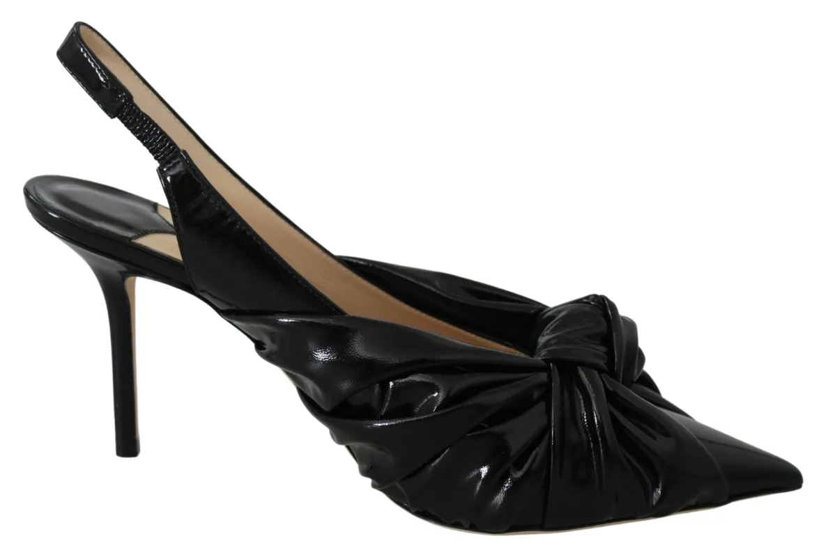 Jimmy Choo Elegant Black Leather Pointed Toe Pumps sold by Siebentaschen
