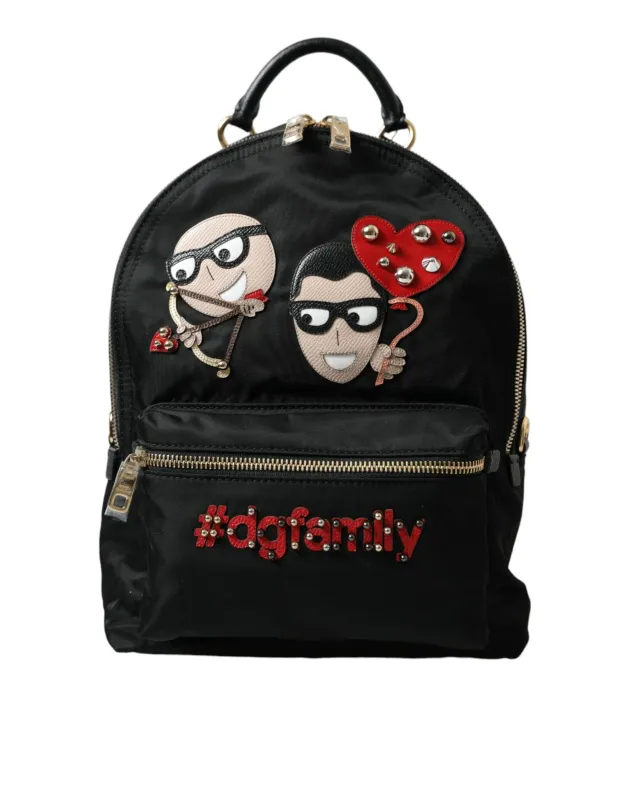 Dolce & Gabbana Black #DGFAMILY Embellished Backpack VULCANO Bag sold by Siebentaschen