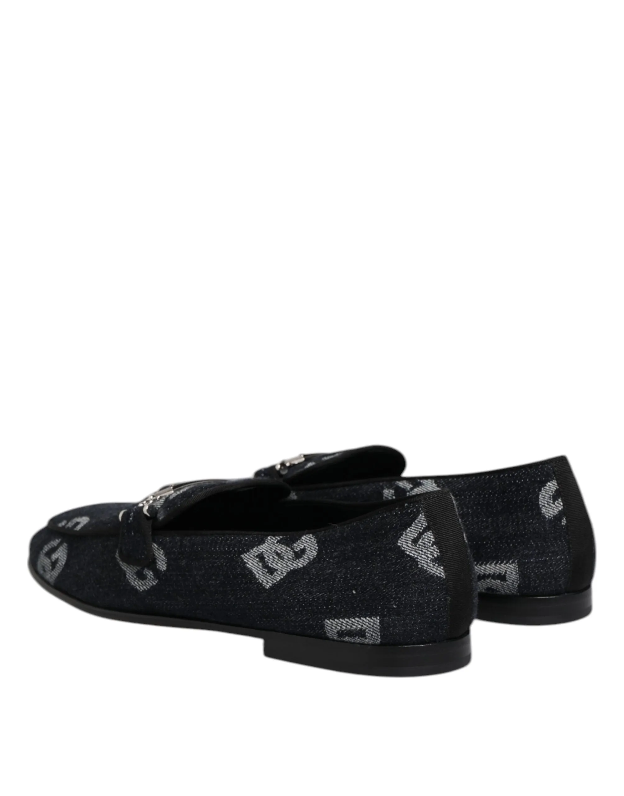 Dolce & Gabbana Blue Logo Cotton Loafers Formal Dress Shoes sold by Siebentaschen product image thumbnail 5