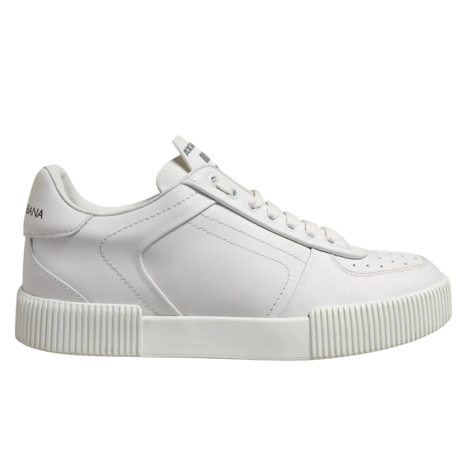 Dolce & Gabbana White Miami Leather Low Top Men Sneakers Shoes sold by Siebentaschen product image thumbnail 2