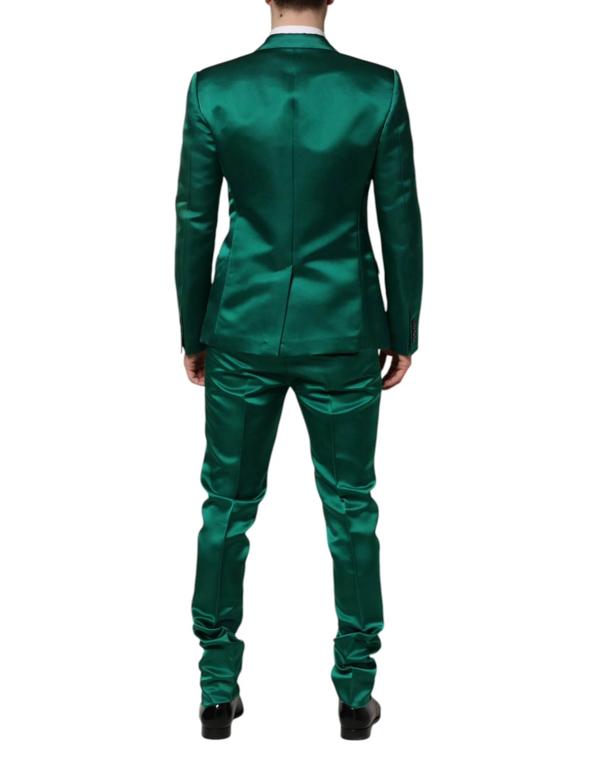 Dolce & Gabbana Green Silk 3 Piece Single Breasted Suit sold by Siebentaschen product image thumbnail 4