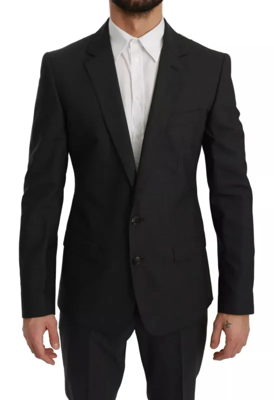Dolce & Gabbana Slim Fit MARTINI Wool Gray Suit sold by Siebentaschen