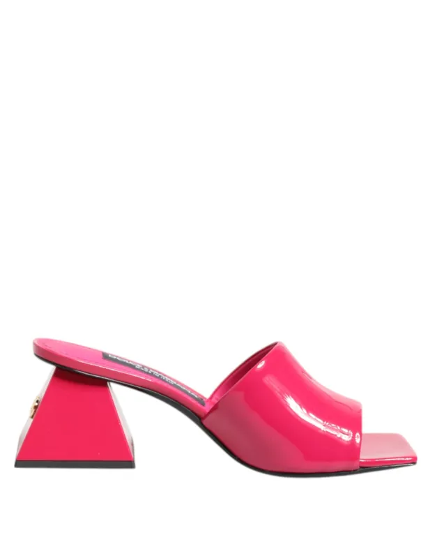 Dolce & Gabbana Pink Open Toe Block Heel Mules Sandals Shoes sold by Siebentaschen