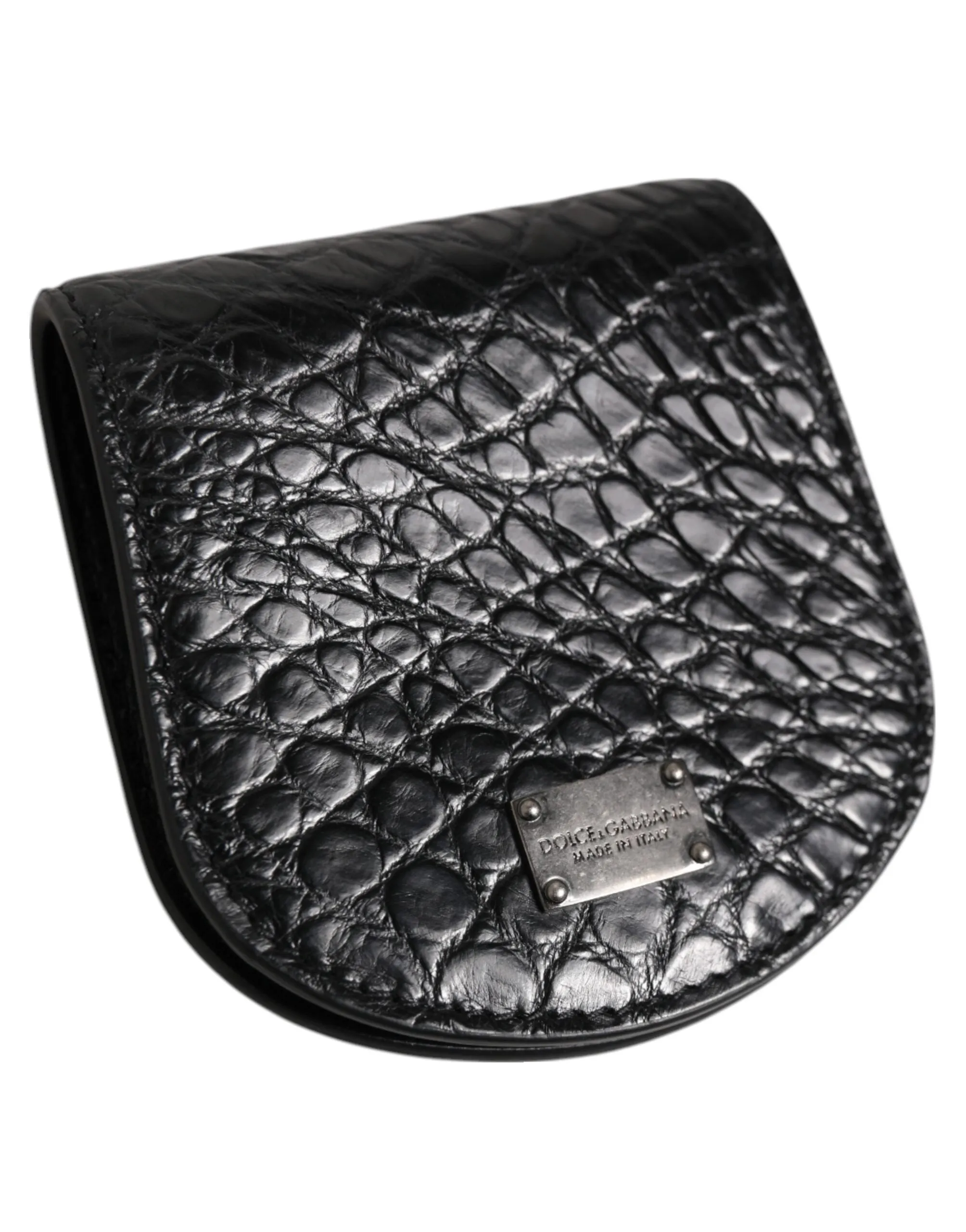 Dolce & Gabbana Black Exotic Skin Coin Condom Case Holder Pocket Wallet sold by Siebentaschen product image thumbnail 3
