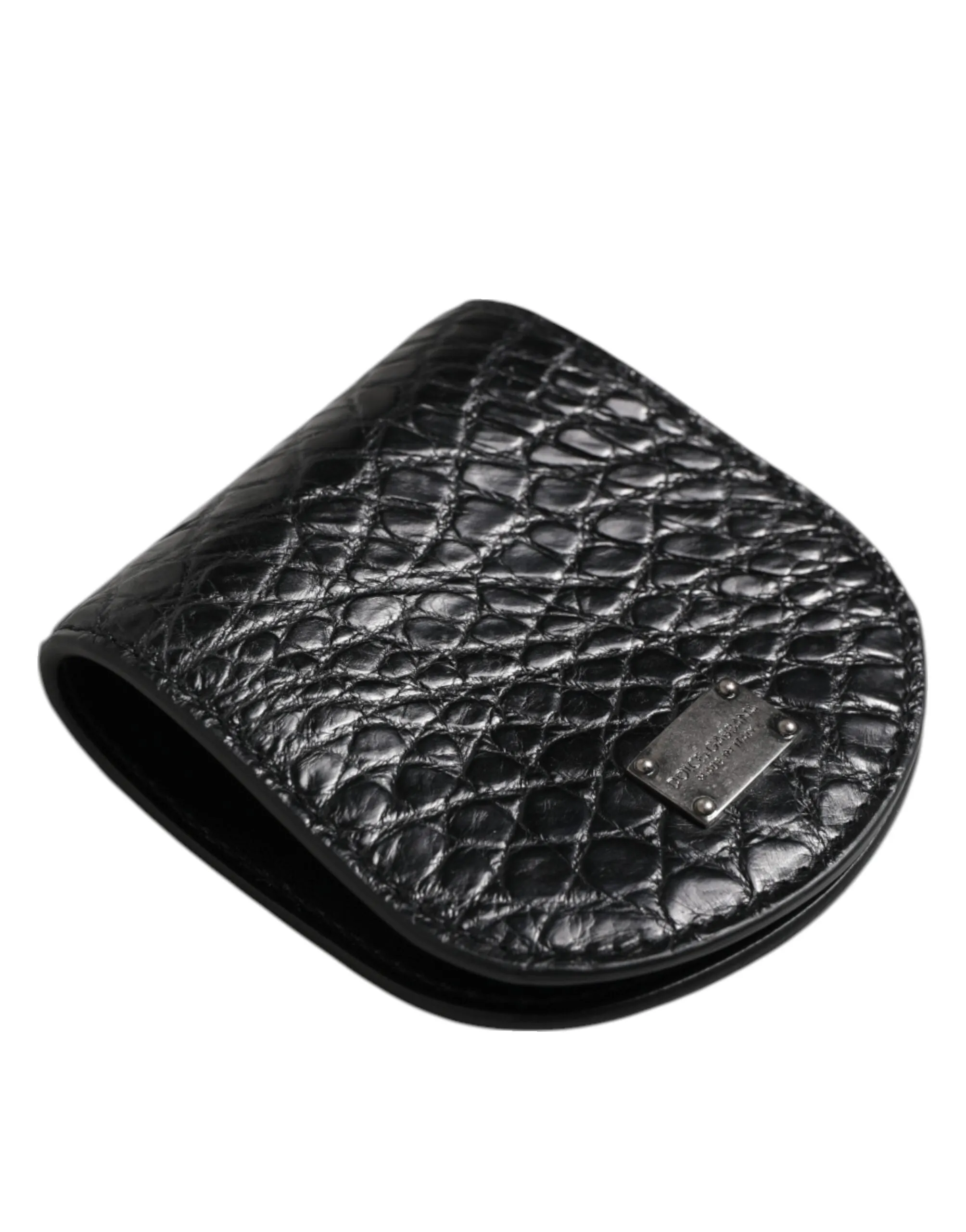 Dolce & Gabbana Black Exotic Skin Coin Condom Case Holder Pocket Wallet sold by Siebentaschen product image thumbnail 4