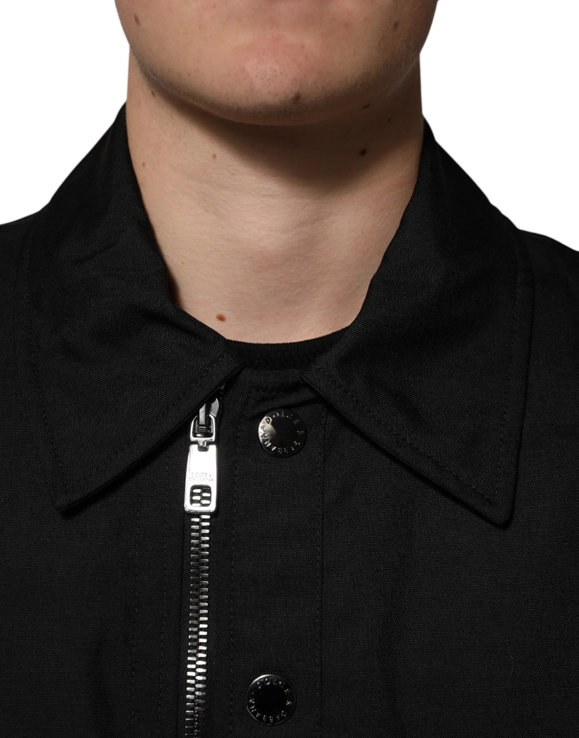 Dolce & Gabbana Black Patch Pocket Full Zip Bomber Jacket sold by Siebentaschen product image thumbnail 5