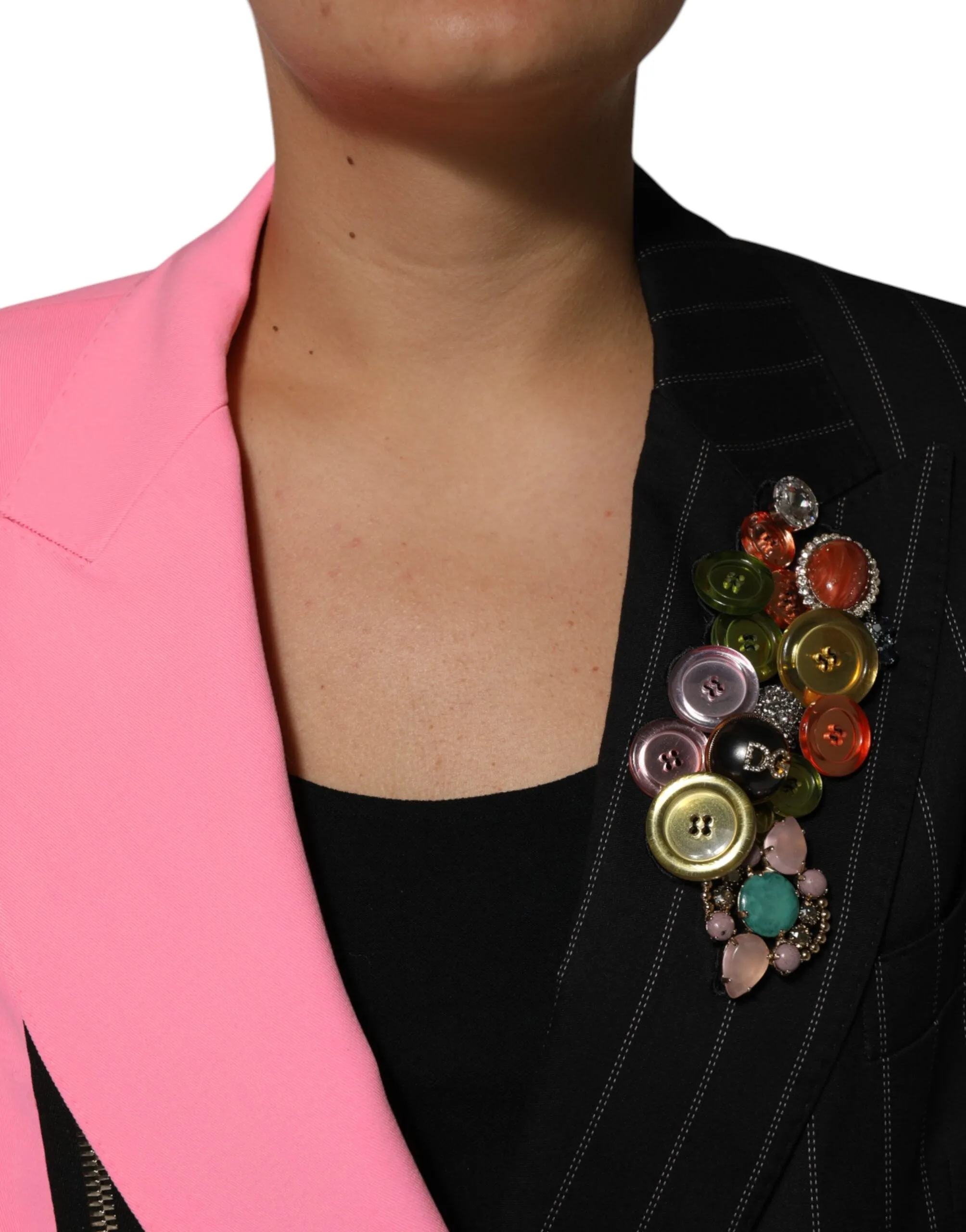 Dolce & Gabbana Multicolor Patchwork Embellished Coat Jacket sold by Siebentaschen product image thumbnail 5