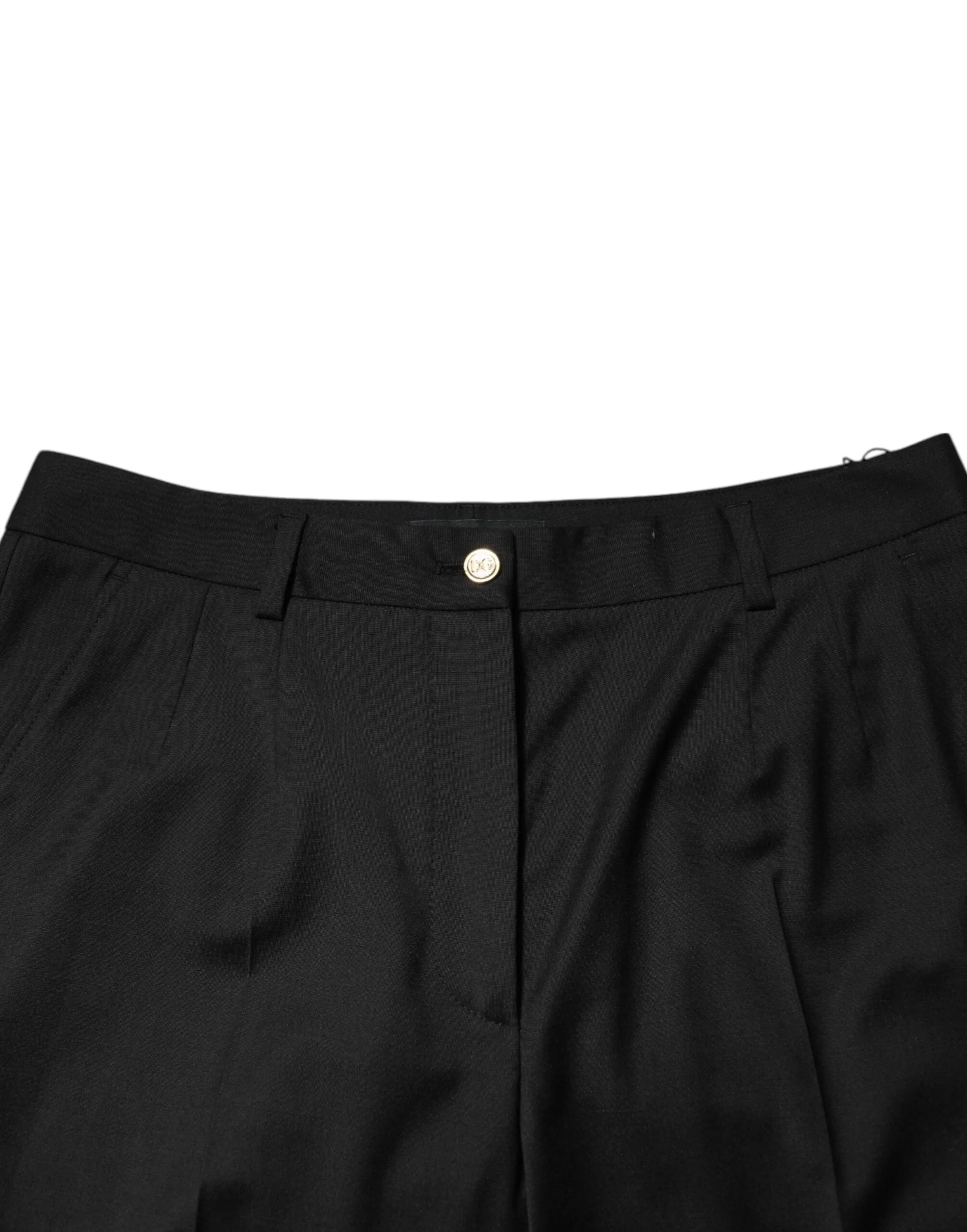 Dolce & Gabbana Black Polyester Tapered Women Trouser Pants sold by Siebentaschen product image thumbnail 5