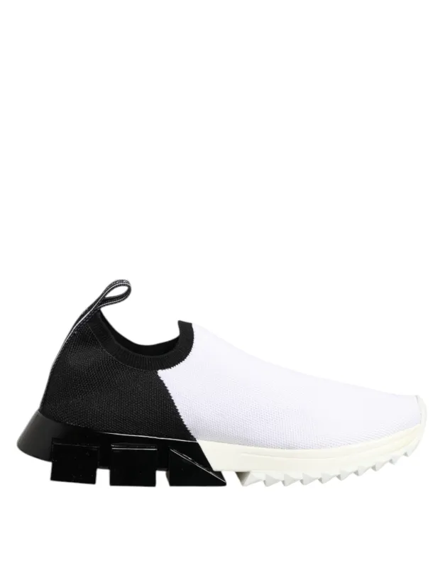 Dolce & Gabbana White Black Low Top Sorrento Sneakers Shoes sold by Siebentaschen