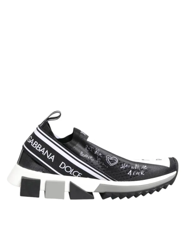 Dolce & Gabbana Black White Sorrento Low Top Sneakers Shoes sold by Siebentaschen