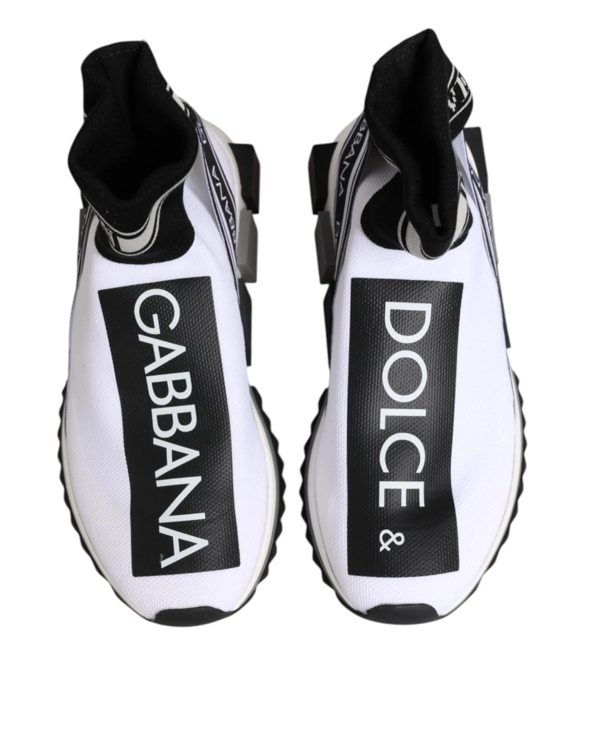 Dolce & Gabbana White Black Sorrento Socks Sneakers Shoes sold by Siebentaschen product image thumbnail 4