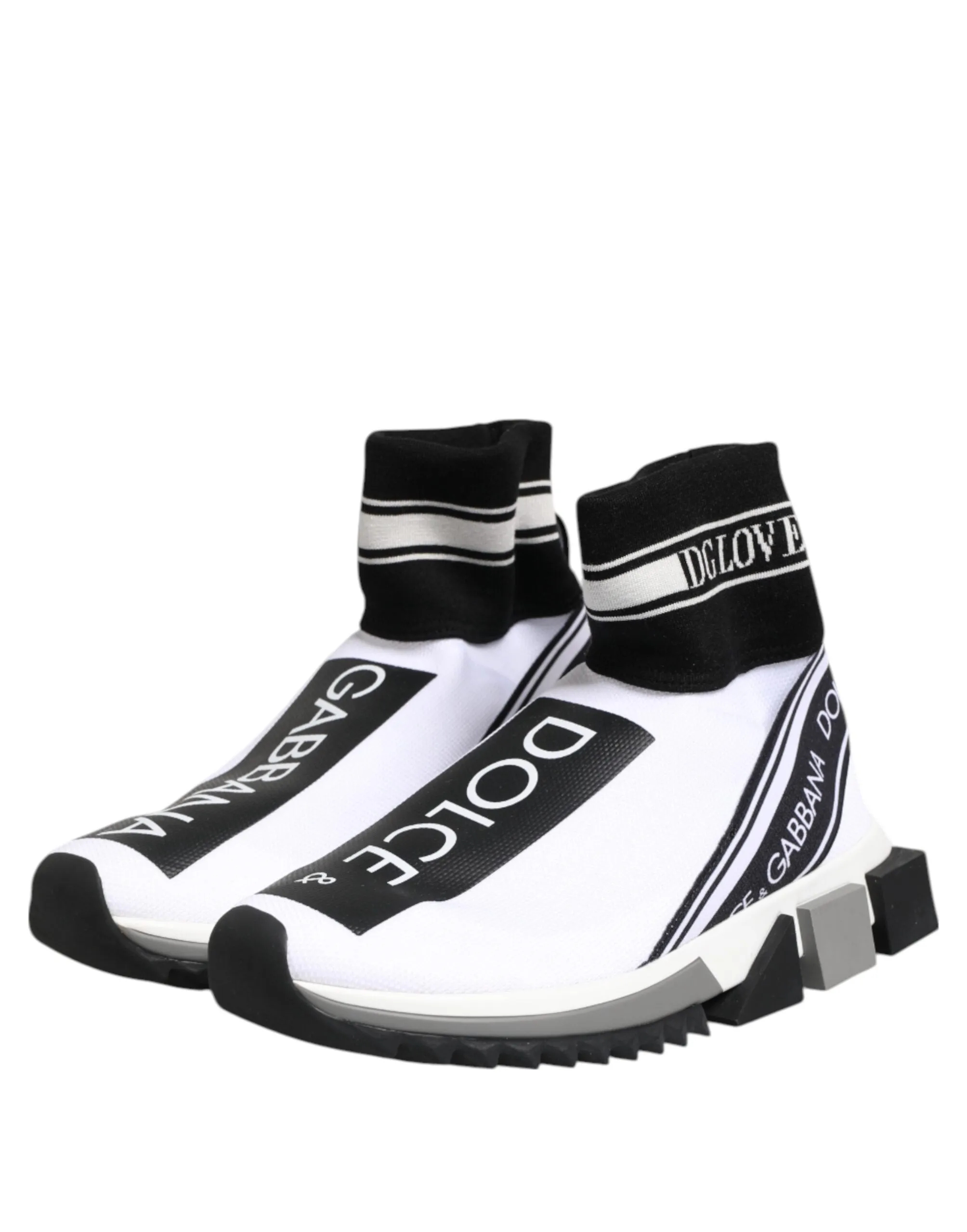 Dolce & Gabbana White Black Sorrento Socks Sneakers Shoes sold by Siebentaschen product image thumbnail 5