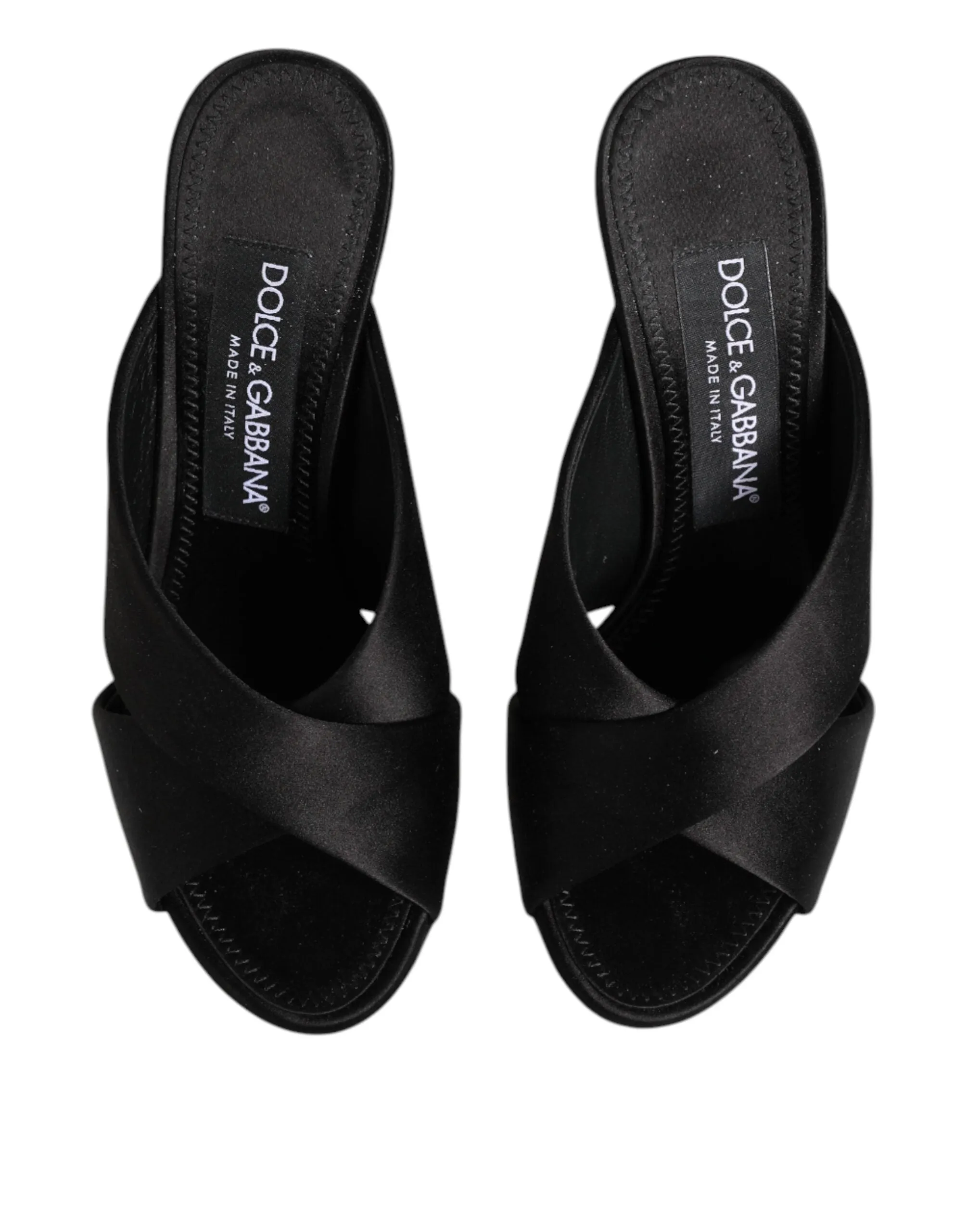 Dolce & Gabbana Black Logo KEIRA Satin Slides Sandals Shoes sold by Siebentaschen product image thumbnail 4