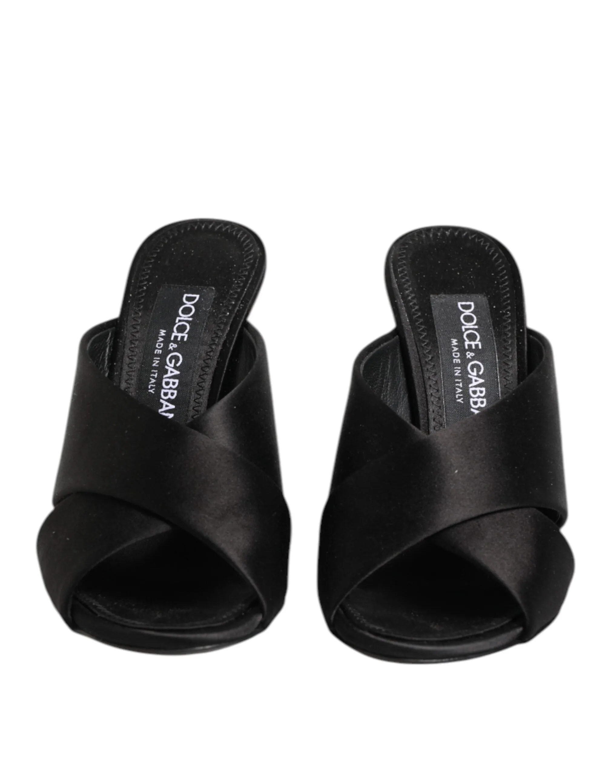 Dolce & Gabbana Black Logo KEIRA Satin Slides Sandals Shoes sold by Siebentaschen product image thumbnail 3