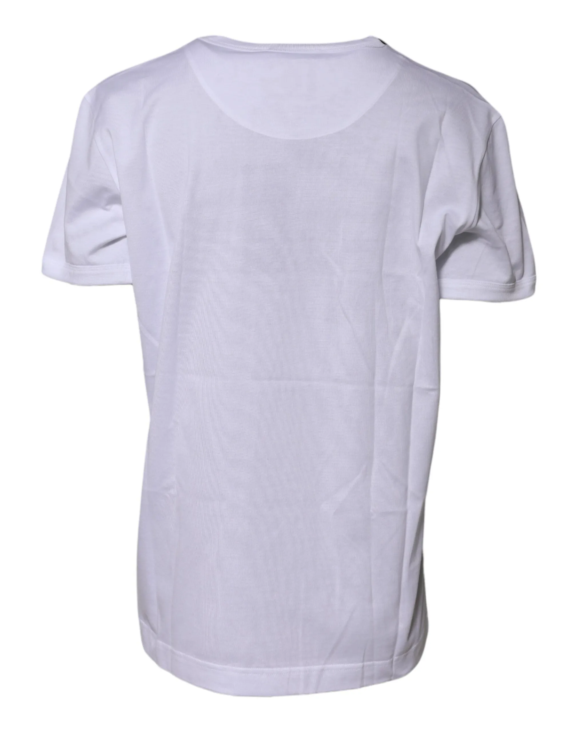 Dolce & Gabbana White Cotton Goodluck 2022 Crew Neck T-shirt sold by Siebentaschen product image thumbnail 3