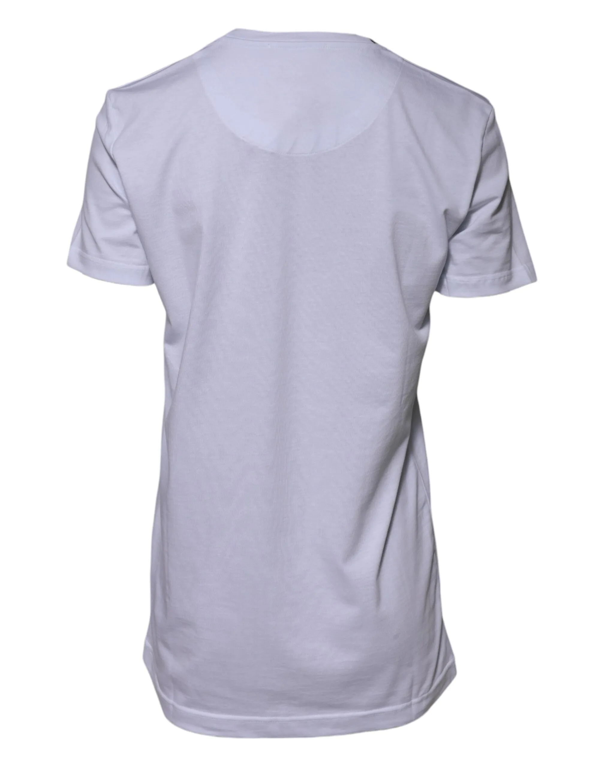 Dolce & Gabbana White Cotton Goodluck 2023 Crew Neck T-shirt sold by Siebentaschen product image thumbnail 3