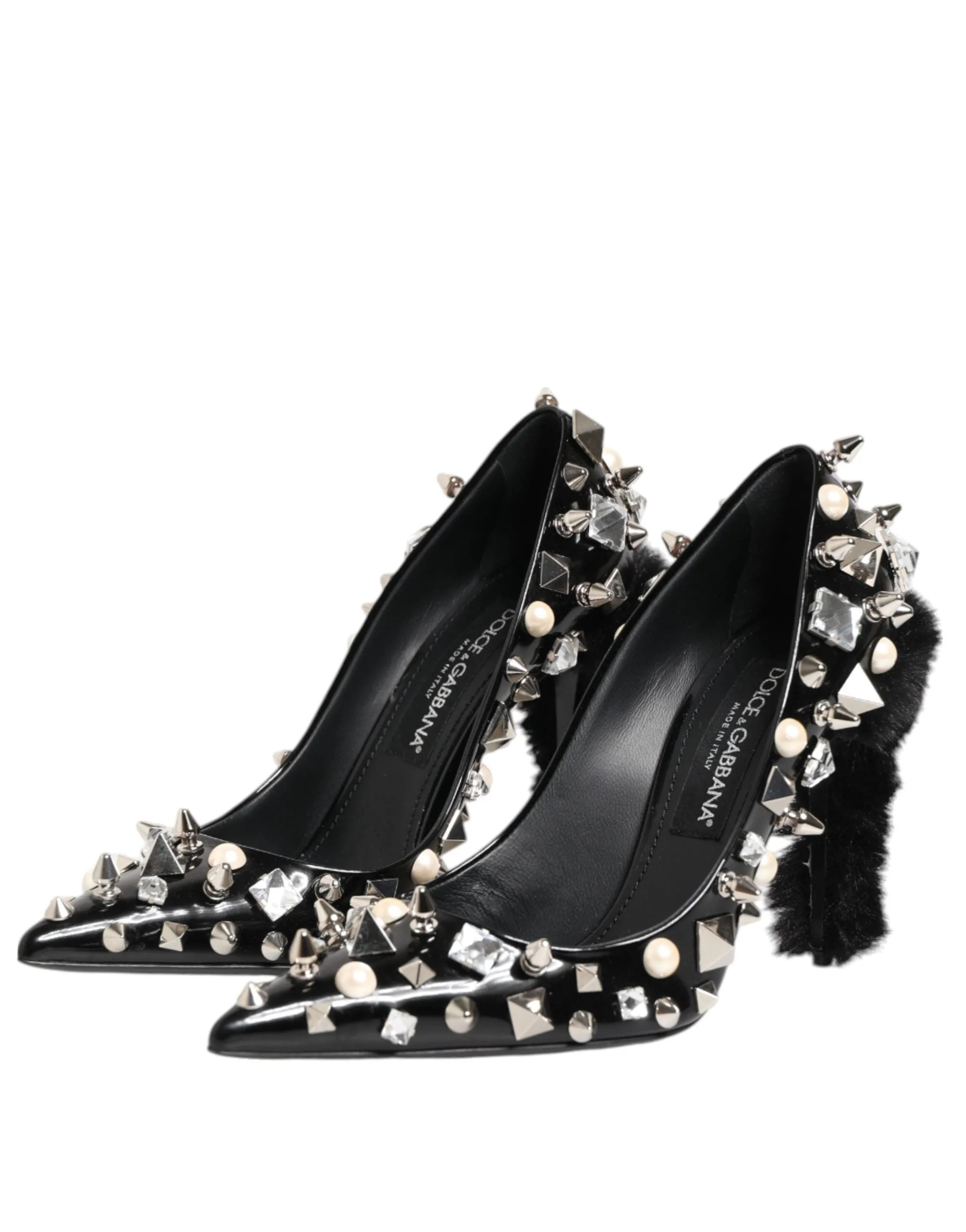 Dolce & Gabbana Black Crystals Studs Stiletto Pumps Shoes sold by Siebentaschen product image thumbnail 5