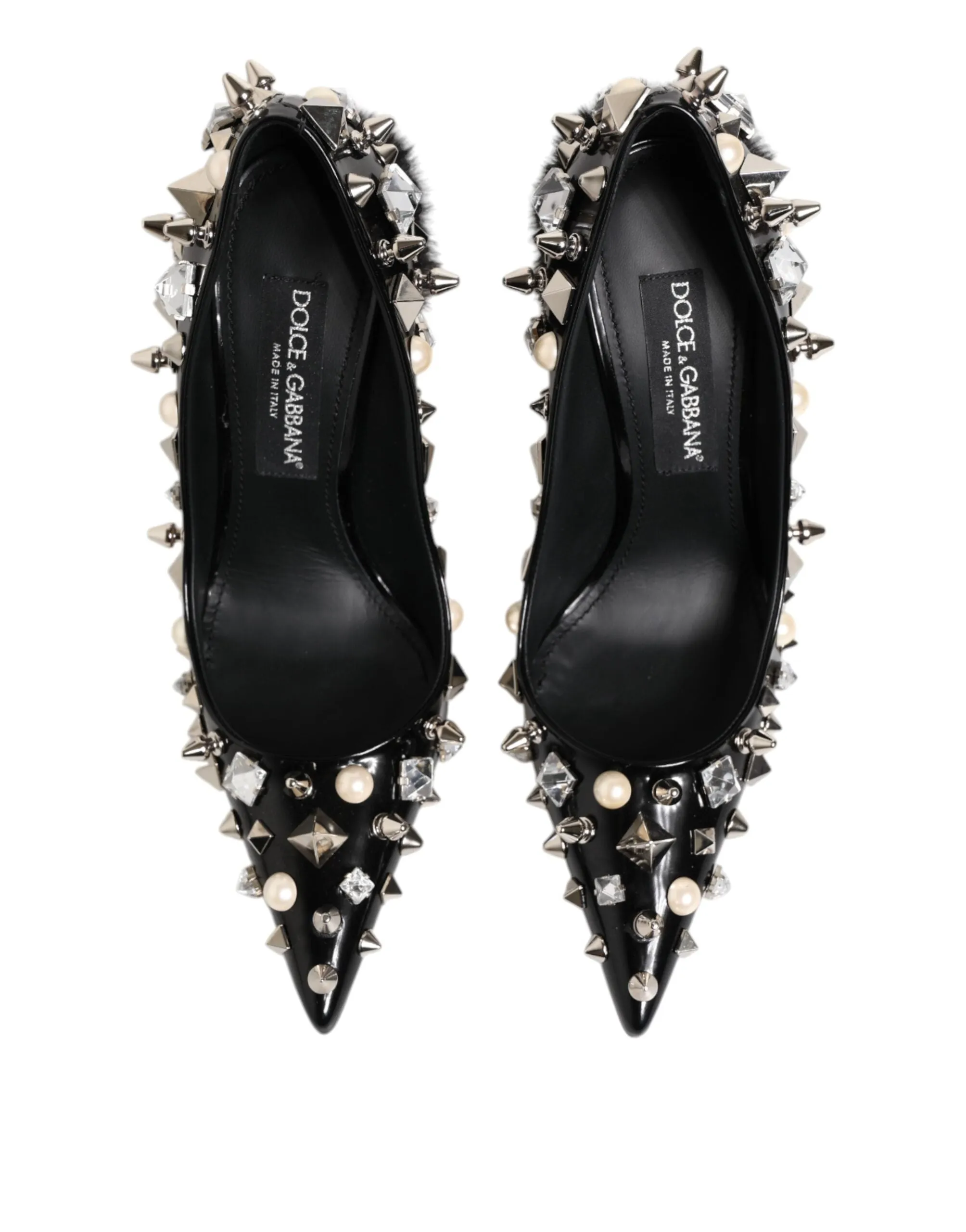 Dolce & Gabbana Black Crystals Studs Stiletto Pumps Shoes sold by Siebentaschen product image thumbnail 4