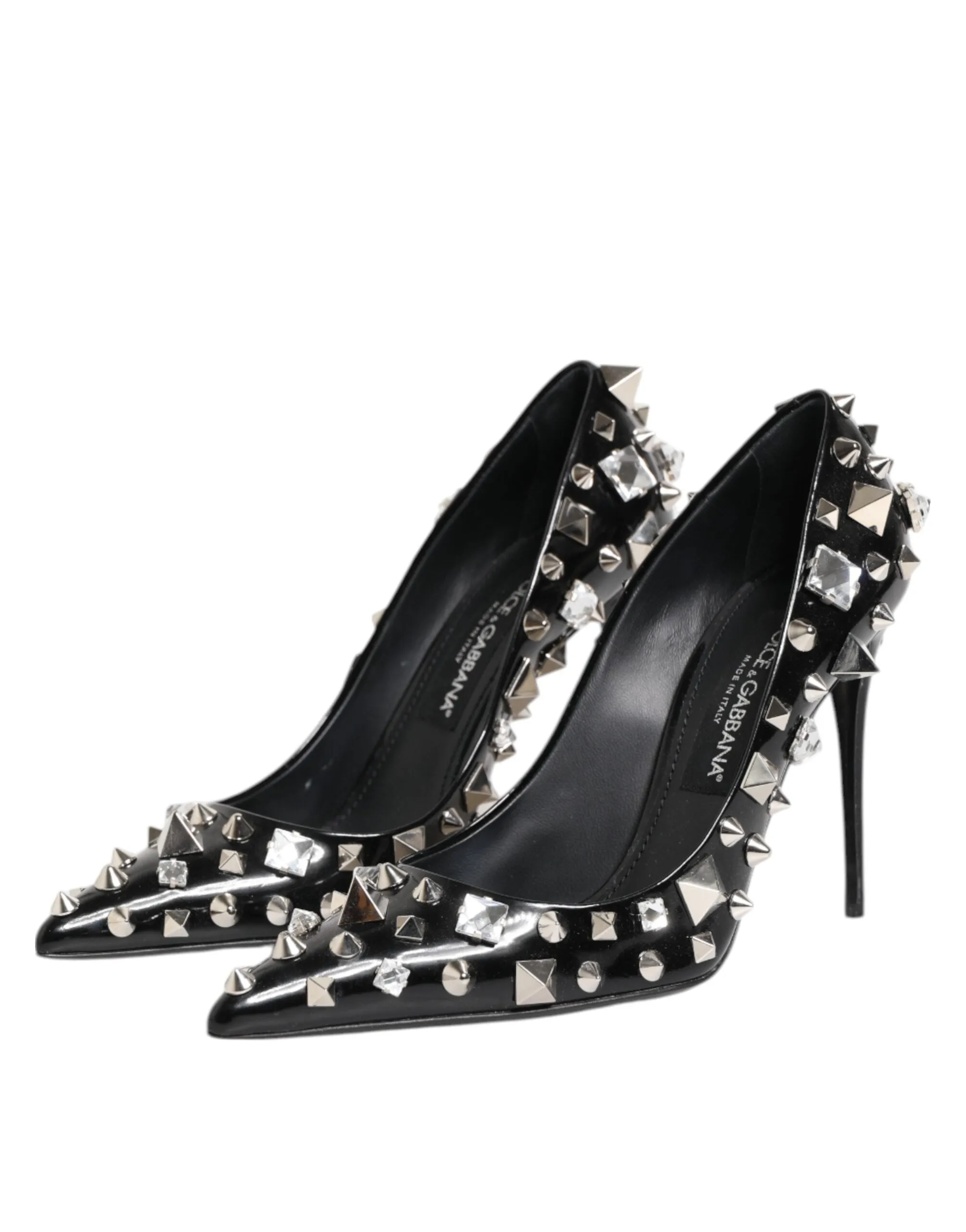 Dolce & Gabbana Black Crystals Studs Stiletto Pumps Shoes sold by Siebentaschen product image thumbnail 5