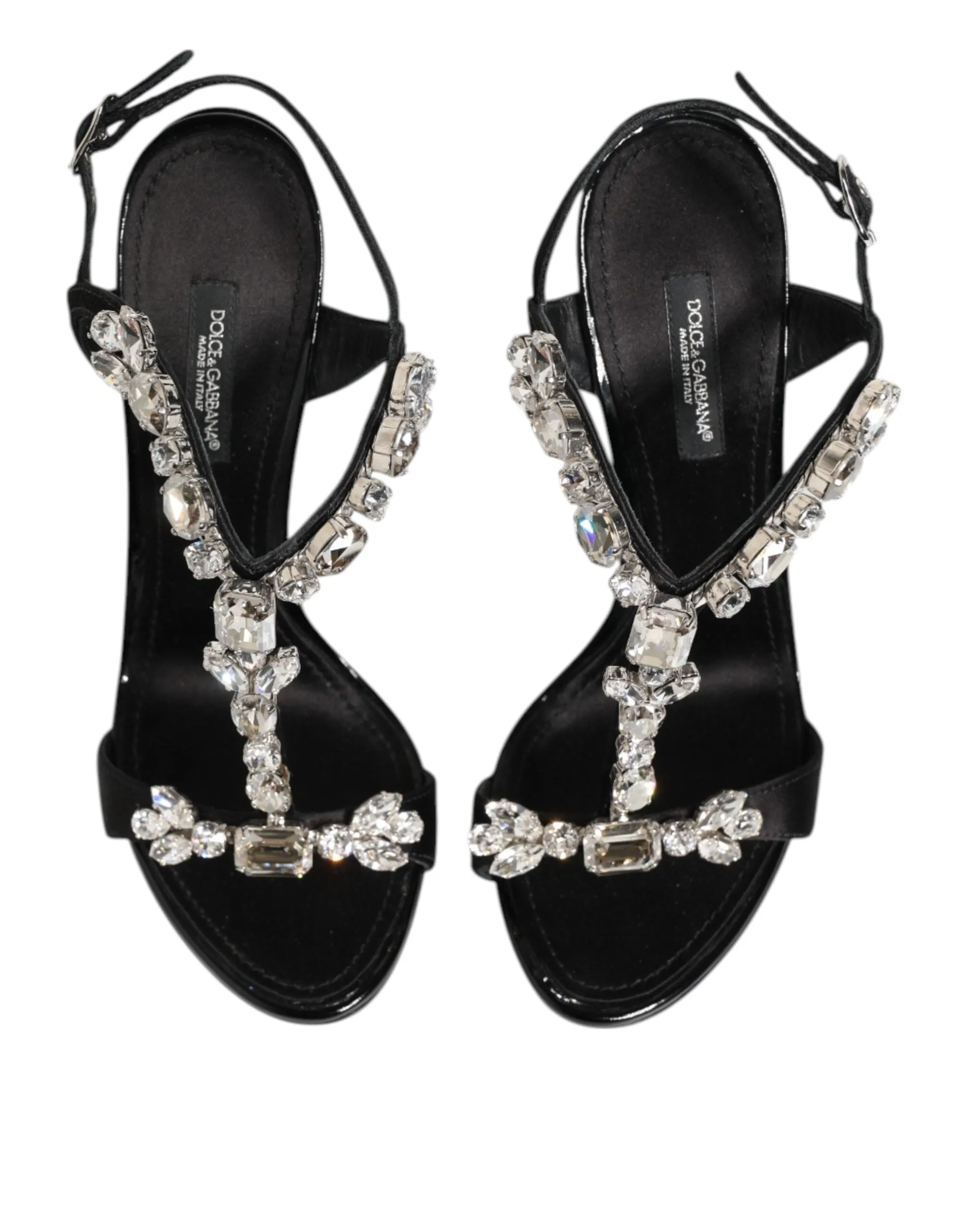 Dolce & Gabbana Black Keira Crystals Heels Sandals Shoes sold by Siebentaschen product image thumbnail 4