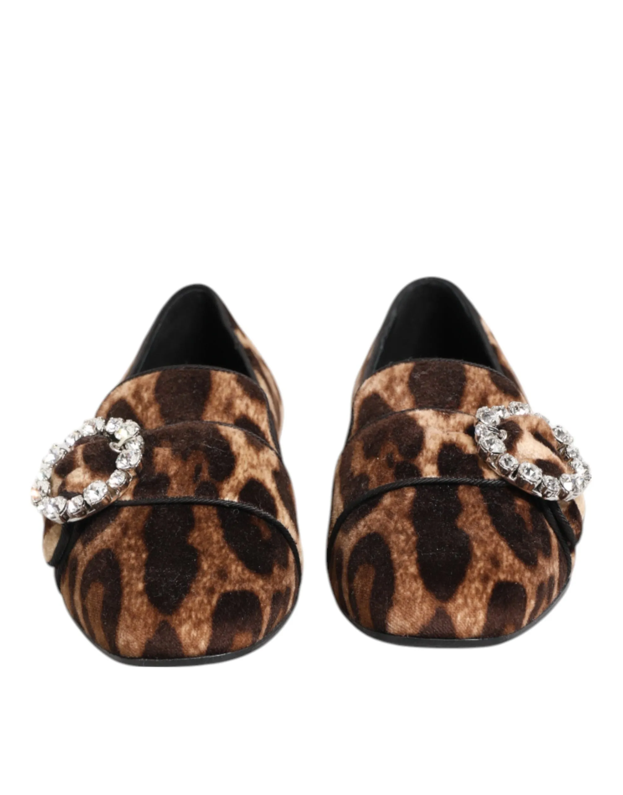 Dolce & Gabbana Brown Leopard Print Crystals Loafers Flats Shoes sold by Siebentaschen product image thumbnail 3