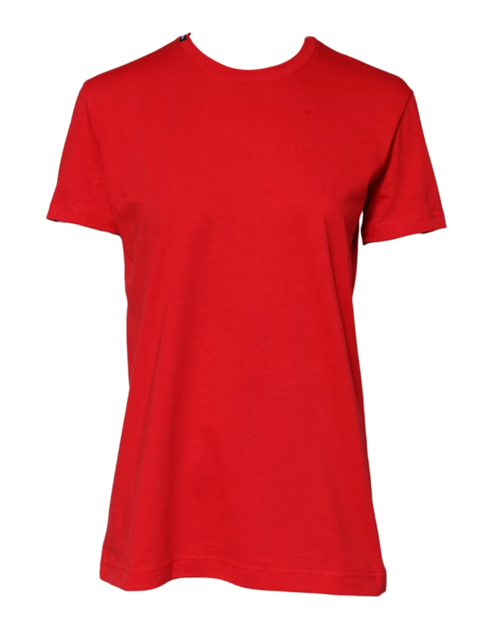 Dolce & Gabbana Red Cotton Crew Neck Short Sleeves Top T-shirt sold by Siebentaschen product image thumbnail 2