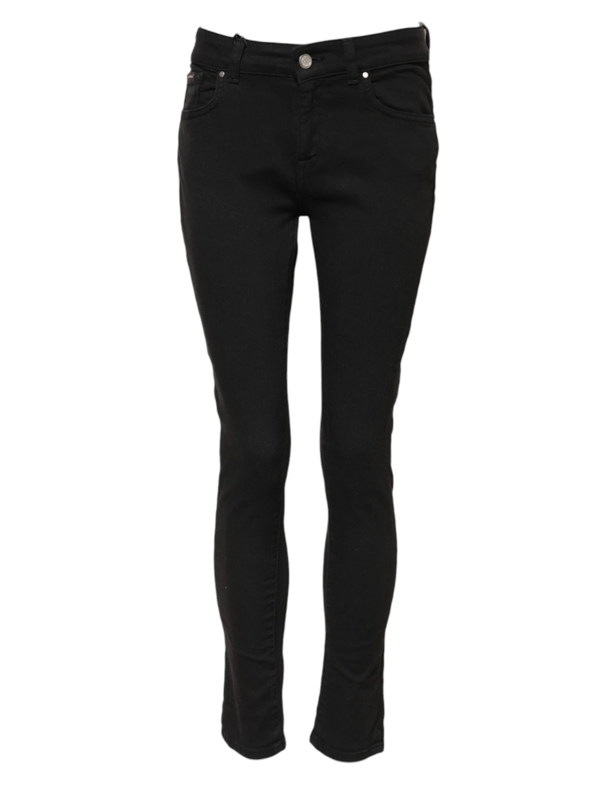 Dolce & Gabbana Black Cotton Skinny Mid Waist Denim Jeans sold by Siebentaschen product image thumbnail 2
