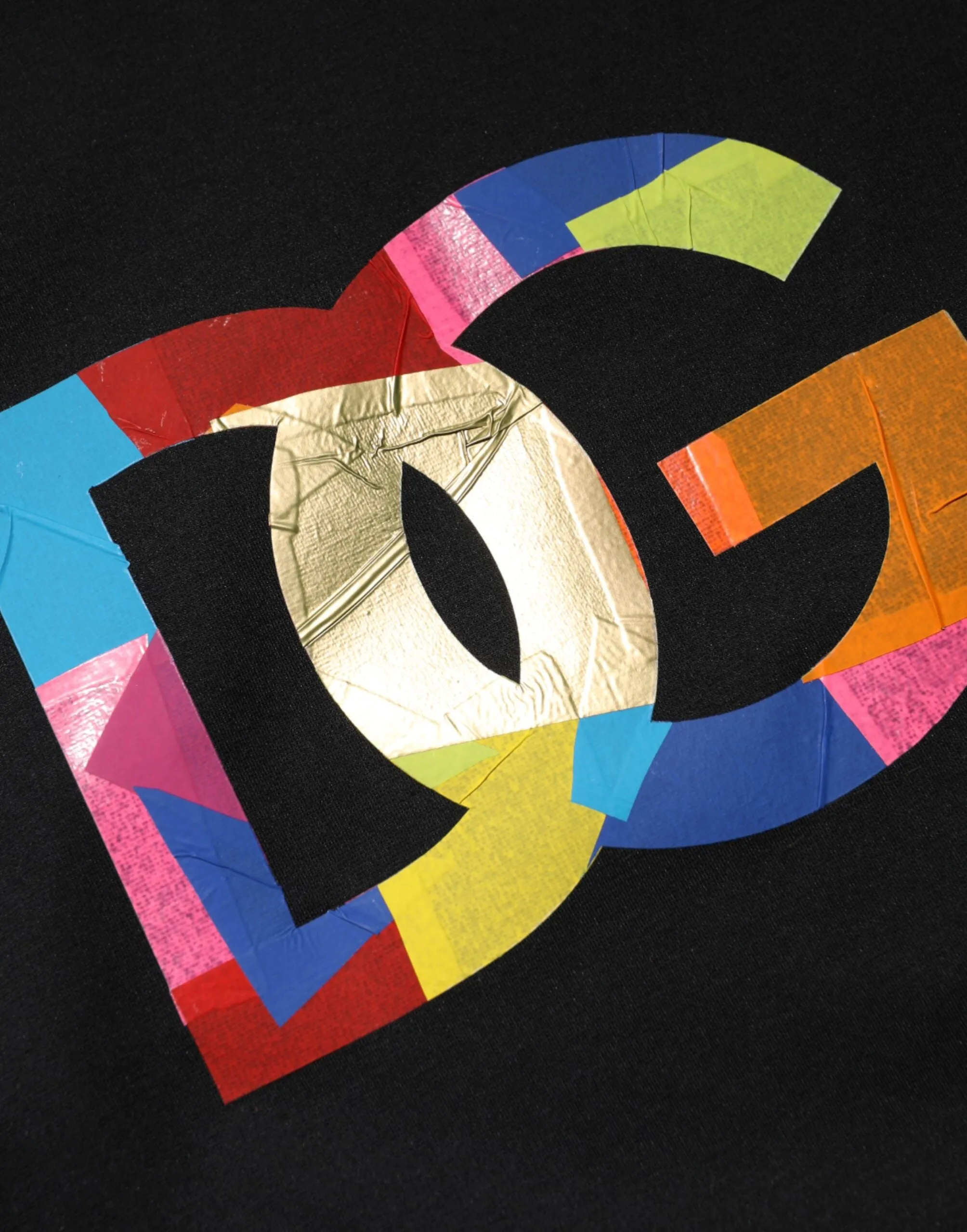 Dolce & Gabbana Black DG Logo Print Cotton Crew Neck T-shirt sold by Siebentaschen product image thumbnail 5