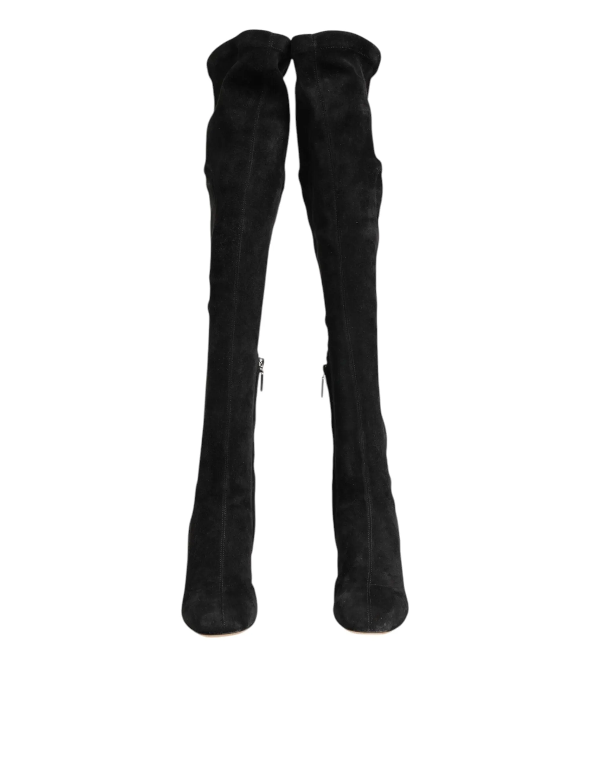 Dolce & Gabbana Black Suede Leather Knee High Boots Shoes sold by Siebentaschen product image thumbnail 3