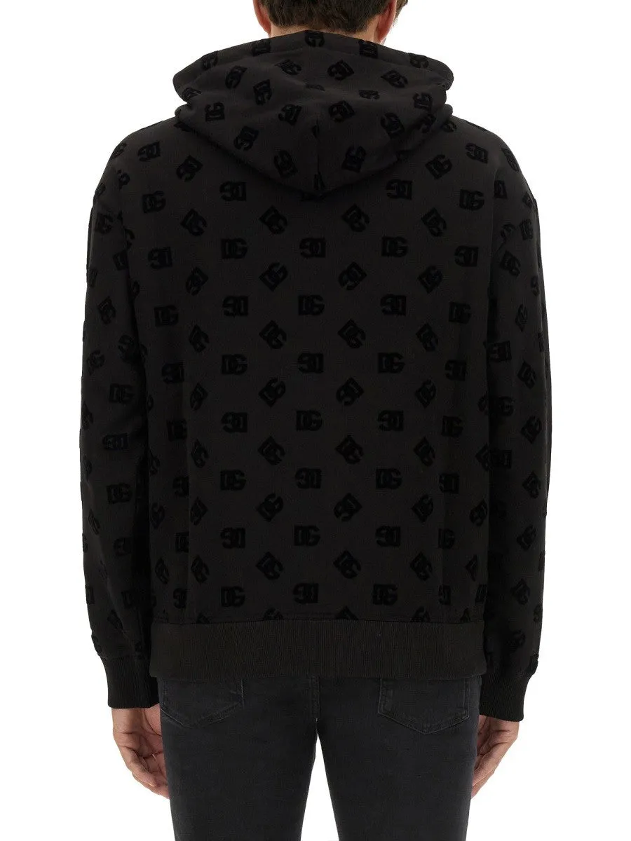 Dolce & Gabbana SWEATSHIRT WITH ALLOVER LOGO sold by Siebentaschen product image thumbnail 3