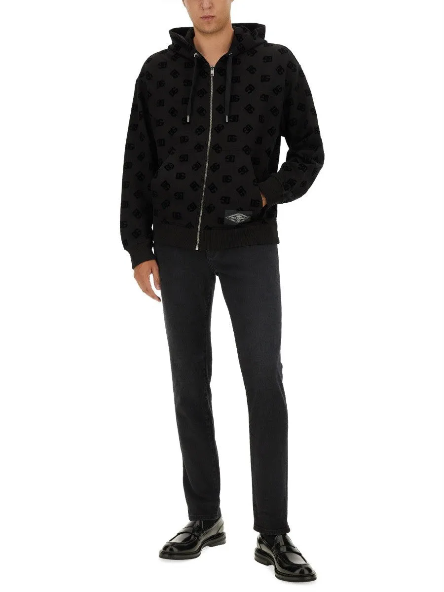 Dolce & Gabbana SWEATSHIRT WITH ALLOVER LOGO sold by Siebentaschen product image thumbnail 2