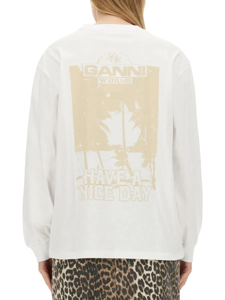 GANNI T-SHIRT WITH LOGO sold by Siebentaschen product image thumbnail 3