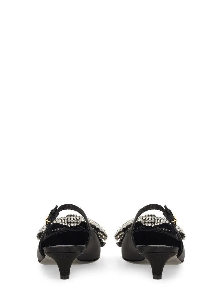 Dolce & Gabbana SATIN SLING-BACK WITH RHINESTONE EMBROIDERY sold by Siebentaschen product image thumbnail 5