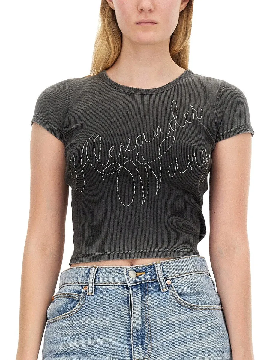 Alexander Wang RHINESTONE LOGO T-SHIRT sold by Siebentaschen product image thumbnail 4