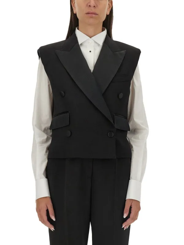 Dolce & Gabbana DOUBLE-BREASTED SLEEVELESS JACKET sold by Siebentaschen