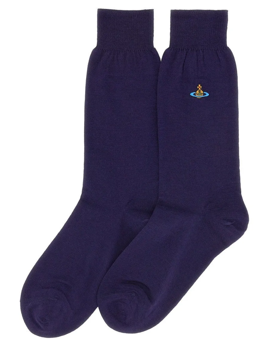 Vivienne Westwood SOCKS WITH ORB EMBROIDERY sold by Siebentaschen product image thumbnail 2