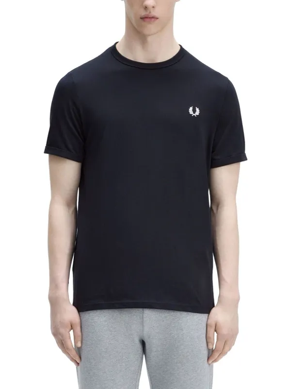 FRED PERRY T-SHIRT WITH LOGO EMBROIDERY sold by Siebentaschen