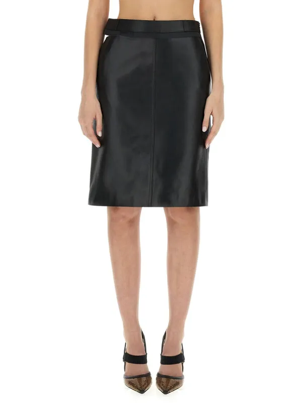 Fendi LEATHER SKIRT sold by Siebentaschen