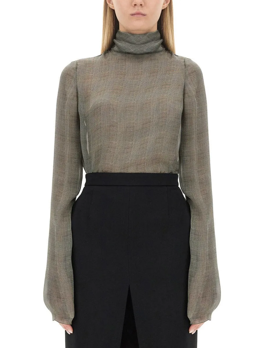 Saint Laurent SILK CHARMEUSE TURTLENECK BLOUSE sold by Siebentaschen product image thumbnail 5
