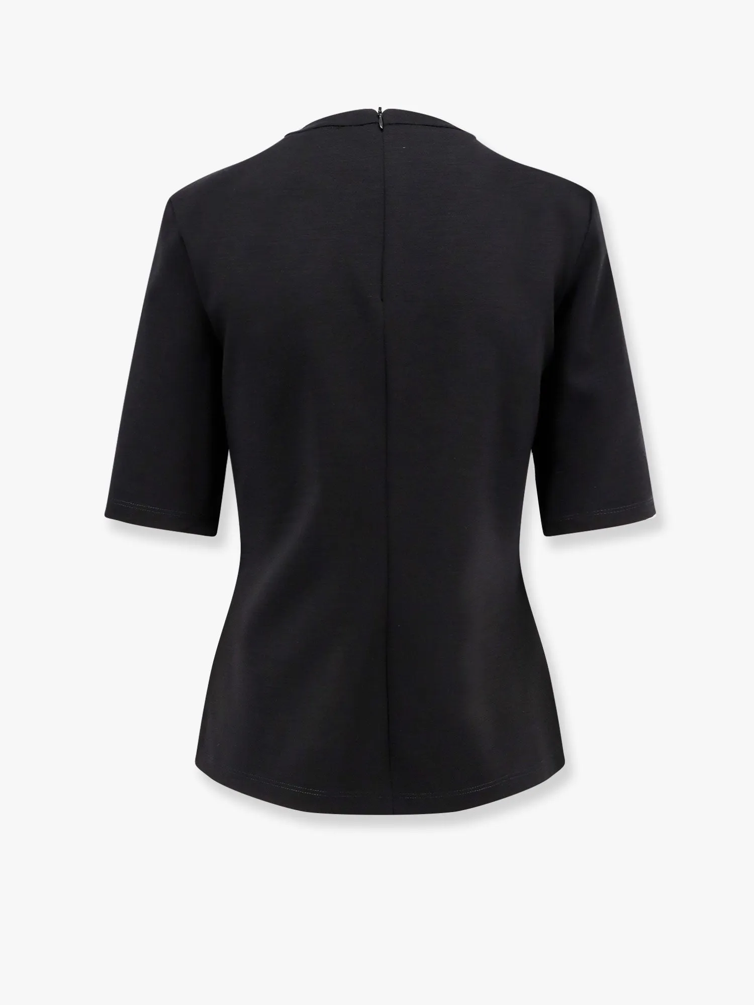 Max Mara Peter wool t-shirt with embossed frontal logo sold by Siebentaschen product image thumbnail 2