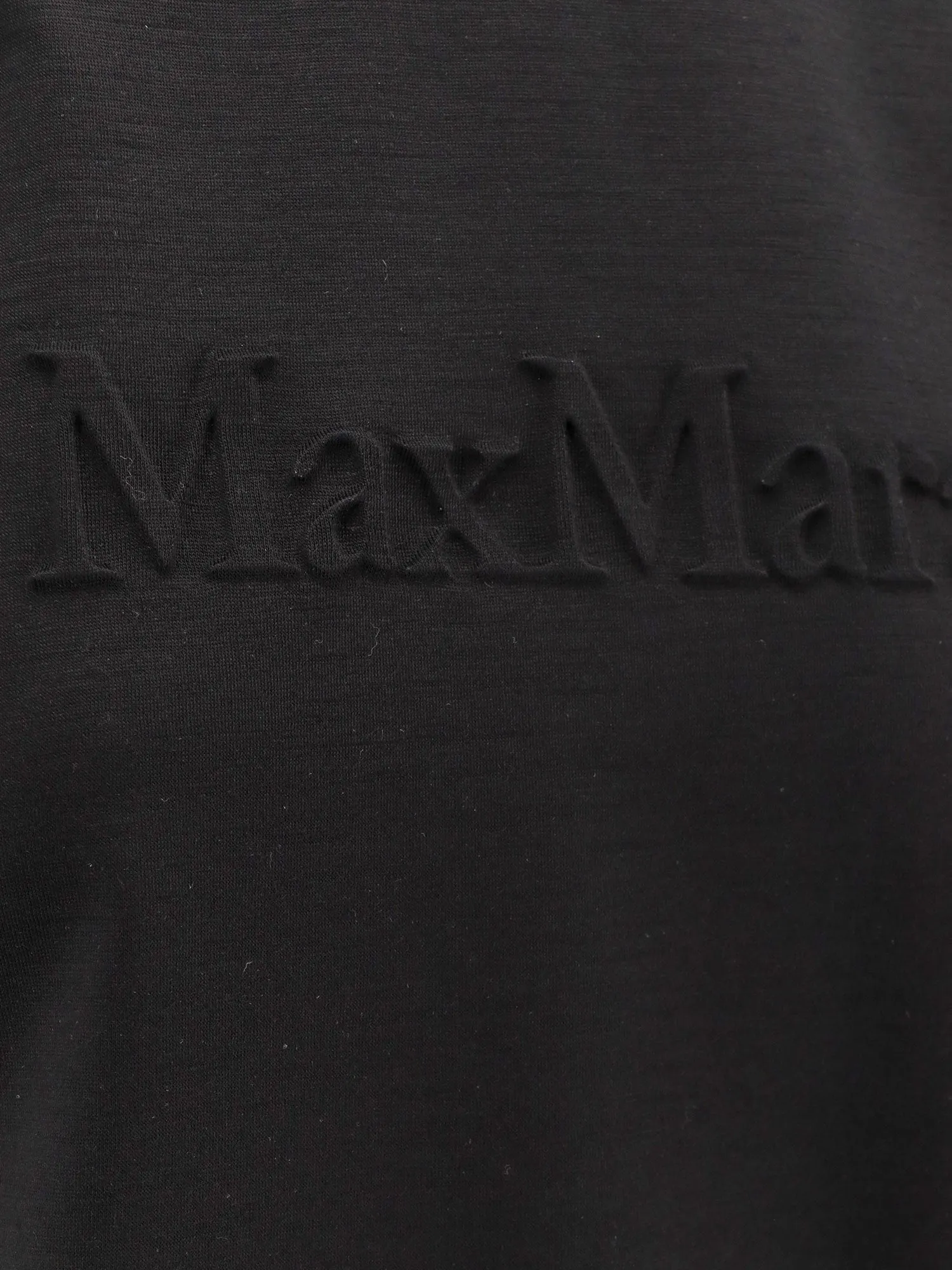 Max Mara Peter wool t-shirt with embossed frontal logo sold by Siebentaschen product image thumbnail 3
