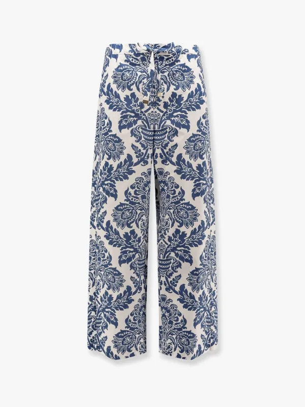 'S MAX MARA Merano cotton trouser with floral print sold by Siebentaschen